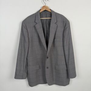 Joseph & Feiss Gold Classic Fit Wool Blazer 50L Grey Check Sport Coat Jacket